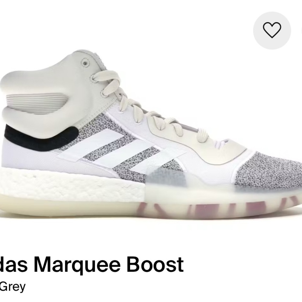 Adidas Marquee Boost Sneakers - Gray and White
